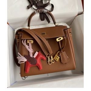Kelly bag 28cm brown color
